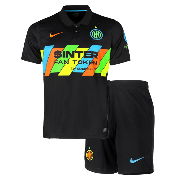 Kids Inter Milan 2021/22 Third Away Soccer Kits Shirt With Shorts